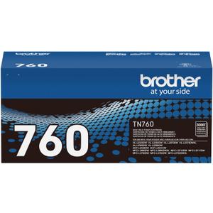 Brother Genuine TN760 High Yield Black Toner Cartridge, (for use with MFC-L2710DW MFC-L2750DW HL-L2350DW HL-L2370DW HL-L2395DW HL-L2390DW DCP-L2550DW Printers) (Pack of 1)