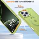 Case for iPhone 16 pro max, with Invisible Magnetic Stand, Mil-Grade Drop Protection, Non-Slip, Anti Fingerprint Anti Scratch, Shockproof Matte Phone Case (Green)