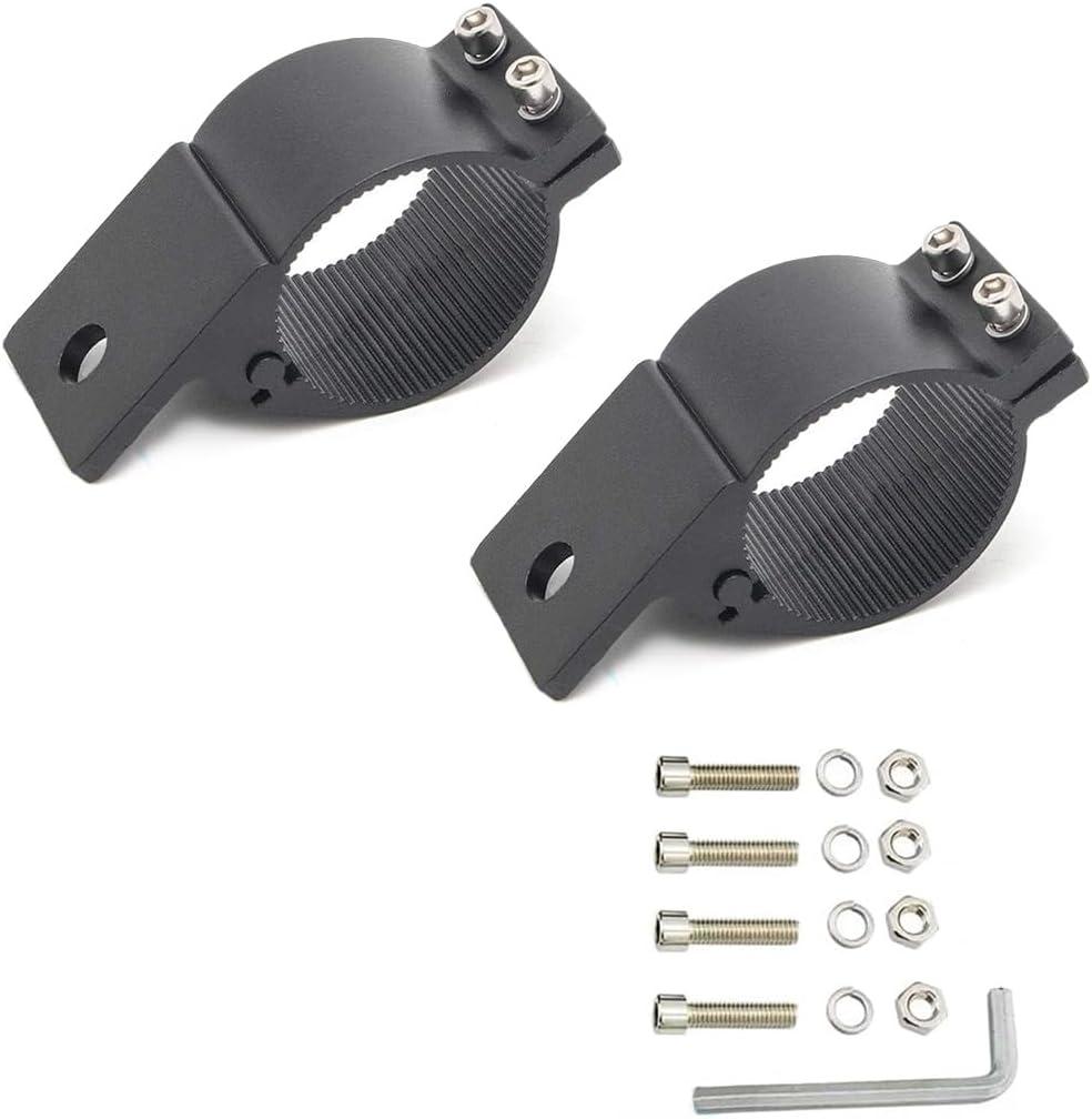 Tube Clamp Mounting Bracket for 2 Inch Bull Bar Roof Rack Roll Cage Mounts LED Square Round Work Light & Light Bar (Adjustable Between 47-53mm/1.8-2.1 inch