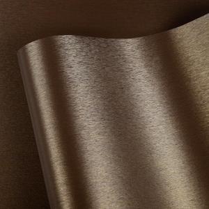 Abyssaly Refrigerator Wrap Peel and Stick Wallpaper Brown Metallic Stainless Steel Brushed Contact Paper for Appliances Thick Heat Resistant Fridge Wrap for Microwave Oven 15.7" X 78.2"