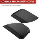 KBH Center Console Armrest Cover Replacement for Toyota Camry 2012 2013 2014 2015 2016 2017, Vinyl Leather, Car Arm Rest Lid Skin Upholstery, Black (Leather Part Only)