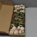 9pcs Beige Fake Flowers Silk Mini Mums with Stems, Faux Chrysanthemum Pompon Balls Artificial Flower Bulk for DIY Wedding Centerpieces, Vase Fillers, Table Floral Arrangements & Home Decor