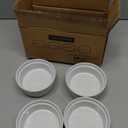 Cinf White 10 oz Set of 4 Souffle Dishes Ramekins Oven Microwave Safe Bowls Creme Brulee Sauce Cups for Baking Cooking Porcelain Individual Serving Size for Desserts