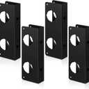 Ferraycle 4 Pieces Stainless Steel Lock and Door Reinforcer Plate Lock Reinforce and Repair Bronze Finish Door Jamb Reinforcement 5-1/2 Inch, 2-3/8' x 1-3/4 Inches for Front Entry Bedroom Home