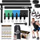 Upgraded Pilates Bar Kit  39 Adjustable Exercise Equipment for Men, Women with 6X 20, 30, 40 lbs Resistance Bands with Adjustment Buckle  Pilates Equipment for Home Workouts for All Fitness Levels