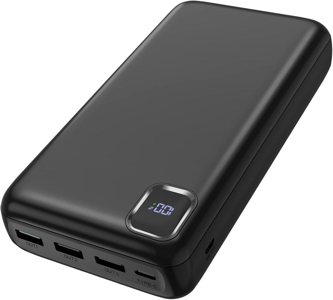 Portable Charger 50000 mAh Power Bank PD 30W and QC 4.0 PowerBank Fast Charging External Battery Pack with USB-C LED 3 Outputs & 2 Inputs Portable Charging for iPhone 15 14 13 pro, Samsung