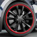 Automotive Alloy Wheel Rim Protector - Covering The Entire Rim of The Wheel hub - Strips for Curb Rash Prevention - Set of 4 Rim Protector Easy to Install(18'',Gold)