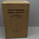 Luxury Towel Warmer Bucket, 23L Large Towel Warmers for Bathroom, with Stand, Ambient Light, Auto Shut Off, Relaxation Mode, Fits Three 40"x70" Towels, Bathrobes, Blankets, Great Gift Idea - White