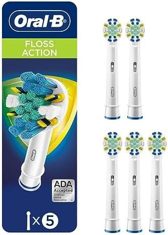 Oral-B FlossAction Electric Toothbrush Replacement Brush Heads Refills, 5 Count (2 Pack)