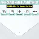 Polycarbonate Clear Plastic Sheet 1 Pcs 16" x 96" Flexible Plastic Sheet Panels with UV Coating on Both Sides for Crafts DIY Window Replacement Panes