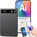 AI Voice Recorder - AI Note Taking Device with Transcribe & Summarize, Support 118 Languages, 64GB APP Control, AI Noise Cancellation, Clear Audio Recorder for Lectures, Meetings, Calls (Silver)