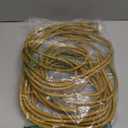 IRON FORGE CABLE 2 Pack of 50 Ft Outdoor Extension Cords - 12/3 SJTW Heavy Duty Yellow 3 Prong Extension Cable, 15 AMP - Great for Garden and Major Appliances