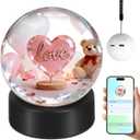 Memory Sphere Ball  Wi-Fi Upload Crystal Video Orb for Custom Photos & Videos  Unique Personalized Gift for Christmas, Wedding, Home Dcor