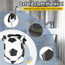 Soccer Laundry Basket Ball Foldable Oxford Cloth Funny Tote Bag Laundry Hamper Clothes Storage Bucket Organizer For Bathroom/Laundry Storage/Bedroom 18.9x16.5 In