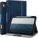 Antbox for iPad Air 13 Inch Case 2025 M3 /2024 M2, Built-in Pencil Holder, Fully Supports Pencil Pro and Pencil (USB-C), Auto Sleep/Wake Function PU Leather iPad Air 13'' Cover (Blue)