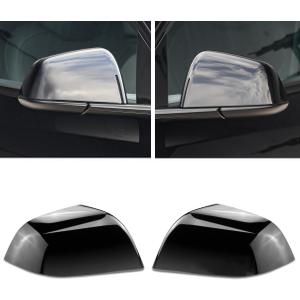 Left & Right Side Rearview Mirror Cover Cap For Tesla Model 3 Model Y 2017 2018 2019 2020 2021 2022 2023 (Black for Model Y)