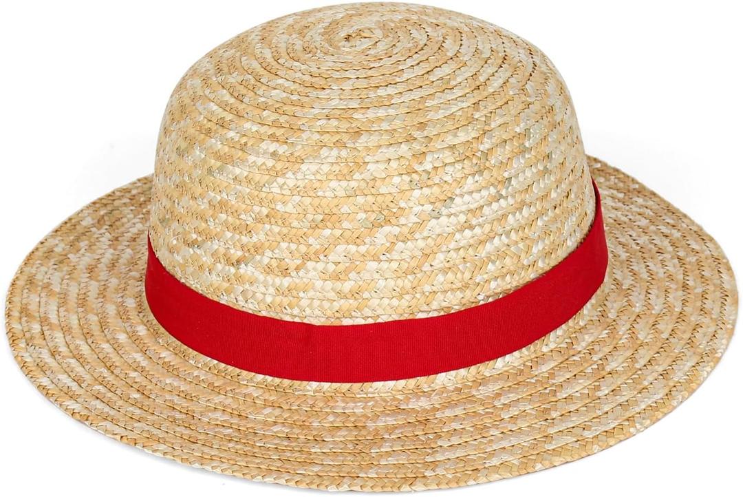 Straw Hat Performance Animation Cosplay Accessories Hat Summer Sun Hat (Straw Yellow)