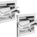 WZKALY Toilet Paper Holder 2 Pack, Recessed Pivoting Toilet Paper Holder Wall Mount Stainless Steel for Large Rolls in Bathroom (Chrome)