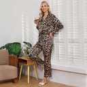 Corna Womens Button Down Pajama Sets, Soft Satin Pajama Set for Women, Comfy Pajamas for Women Set (XXXL)