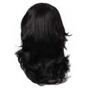 ColorGround Medium Long Wavy Anime Cosplay Wig for Men (Black Wavy)