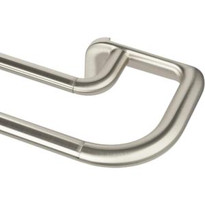 Umbra Twilight Double Curtain Rod Set  Wrap Around Design Ideal for Blackout or Room Darkening Panels, 66 to 144 Inches, Nickel (66" to 144", Nickel)