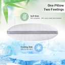 Meoflaw Cooling Pillows Queen Size Set of 2,Shredded Memory Foam Bed Pillows for Sleeping,Queen Pillows for Back & Side Sleepers,Adjustable Queen Size with Washable Cover
