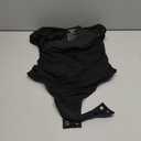 REORIA Womens Sexy One Shoulder Asymmetrical Leopard Print Mesh Ruched Backless Going Out Bodysuits Tops (Black,X-small)