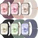 Odbeai Braided Band Compatible with Apple Watch Band 38mm 40mm 41mm 42mm 44mm 45mm 46mm 49mm Women Men, Adjustable Soft Strap Compatible with iWatch Series 10 9 8 7 6 5 4 3 2 1 SE Ultra/Ultra 2, 5. Pack 