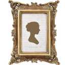 Sunlit Vintage Picture Frame 4x6 Inch, Luxury Antique Photo Frames with Glass Front, Photo Display, Tabletop Wall Hanging, Gift Ideas, Bronze Gold