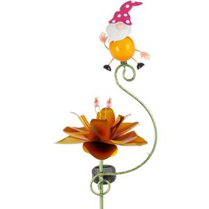 Solar Wind Spinners Outdoor, Gnome Metal Wind Spinner, Solar Powered Kinetic Pinwheels Decorative Windmills for Yard, Lawn, Patio, Garden