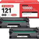 Zstint 121 Toner Cartridge High Yield Replacement for Canon 121 CRG-121 Toner Cartridges Compatible for Canon ImageCLASS D1650 D1620 Laser Printer Ink All-in-One Copier Scanner Black 2-Pack with chip