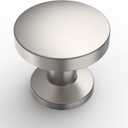 Amerdeco 10 Pack Brushed Satin Nickel Cabinet Knobs 1.2 Inch(30mm) Single Hole Cabinet Handles Round Dresser Knobs Drawer Knob for Bathroom Cabinets
