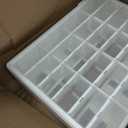 Akro-Mils 24-Drawer Plastic Drawer Storage Cabinet for Garage Organization, Bead Organizer, Building Bricks Storage, Teacher Toolbox, Makeup Organizer, 20" W x 6" D x 16" H, 10124 White