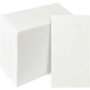 Disposable Hand Towels, Linen Feel Guest Towels, Cloth Like Paper Napkins, Thick, Elegant, Absorbent White Hand Towels For Kitchen, Parties, Bathroom, Events, 7.8 X 15.7, Total 100 Pcs