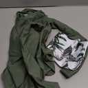 Girls Bathing Suits Size 8-10 Half-Zip Long Sleeve Modest Teen Girl Rash Guard Swimsuit with Chest Padding Two Piece Swimwear Set UPF 50+ Green Leaf, 9-10Y