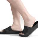 Weweya Slides for Women and Men - Bathroom Shower Shoes - Non Slip House Slippers - Lightweight Beach Sandals Size: 10 Women/8 Men