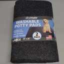 Drymate 2-Pack Washable Pee Pads for Dogs (29x36), Waterproof, Absorbent, Slip-Resistant, Reusable Pet Training Potty Puppy Mats, Housebreaking, Incontinence Bed Pads, Crate, Kennel (USA Made) (Charcoal)