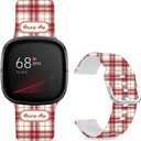 5 x Floral Pattern Printed Cartoon Watch Bands Compatible with Fitbit Versa 4/ Versa 3/ Fitbit Sense 2/Sense Band Soft Silicone Sport Cute Strap Replacement Wristband for Men Women Teens.