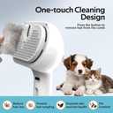 3 x Pet Grooming Brush with Electronic Mist Spray - Gentle Deshedding Tool for Cats & Dogs, Pet Steam Brush，Reduces Shedding, Soft Bristles, Promotes Healthy Coat-Comes with a hair smoothing comb-White