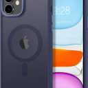Anuck Case for iPhone 11 Case Magnetic Phone Case Compatible with MagSafe, Soft TPU Bumper Hard Translucent Matte Back Slim Fit Shockproof Protective Cover for Men Women Girls - Dark Blue