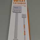 Electrical Outlet Extender Stick, 18"-28" Extendable Power Strip with 180 Rotating Plug, 2 USB-A, 1 USB-C, 3 AC Outlets, Wall Plug Extender for Behind Couch, Sofa, Nightstand