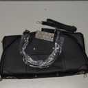 Dog Carrier, Cat Carrier, Pet Carrier, Foldable Premium PU Leather Dog Purse, Portable Tote Bag Carrier for Small to Medium Cats and Small Dogs Black-Medium