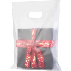 100 Pack Clear Plastic Bags, 9"x12" Merchandise Bags With Die Cut Handles for Retail, Small Business, Boutique Stores, Gifts