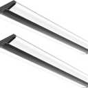 FAITHSAIL 4FT LED Wraparound Light Fixture Ceiling Mount, Ultra Slim 50W LED Garage Light Flush Mount, 4000K Neutral White, 5500 Lumens Office Light, Fluorescent Fixtures Replacement, 2 Pack