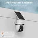 wansview Security Cameras Wireless Outdoor-2K Dual Lens Home Security Cameras, 360 View, Solar Panel Battery Powered, Color Night Vision, PIR Sensor, IP65 Waterproof, Work with Alexa, B7 2P White
