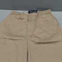 Pembrook Men's Adaptive Pants for Seniors - Elastic Waist with Zipper and Button | Senior Tan Pants, L