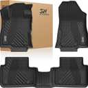 3W Floor Mats Custom Fit for Subaru Forester 2025 2026 (Not Fit Hybrid & Wilderness), TPE All Weather Floor Liner for Forester 1st & 2nd Row Full Set Car Mats Forester Accessories