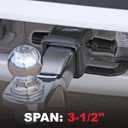 Trimax  T5Black  5/8" Receiver Lock  3.5" Span, Fits Class V Hitches, Machine-Forged Chrome Steel, Black Epoxy Coating, Anti-Theft Keyed Lock