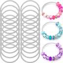 20 Pieces Snake Charm Bracelet, 4mm Expandable Charm Bangle Bracelets Silver Adjustable Friendship Snake Bracelet Chain DIY Charm Bracelet for Women Jewelry Making Christmas Birthday Gifts Supplies