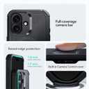 ESR for iPhone 17 Phone Case, 23ft Military-Grade Drop Protection, Shock-Absorbing Rugged Cover, MagSafe Accessories Compatible, Cyber Series, Black
